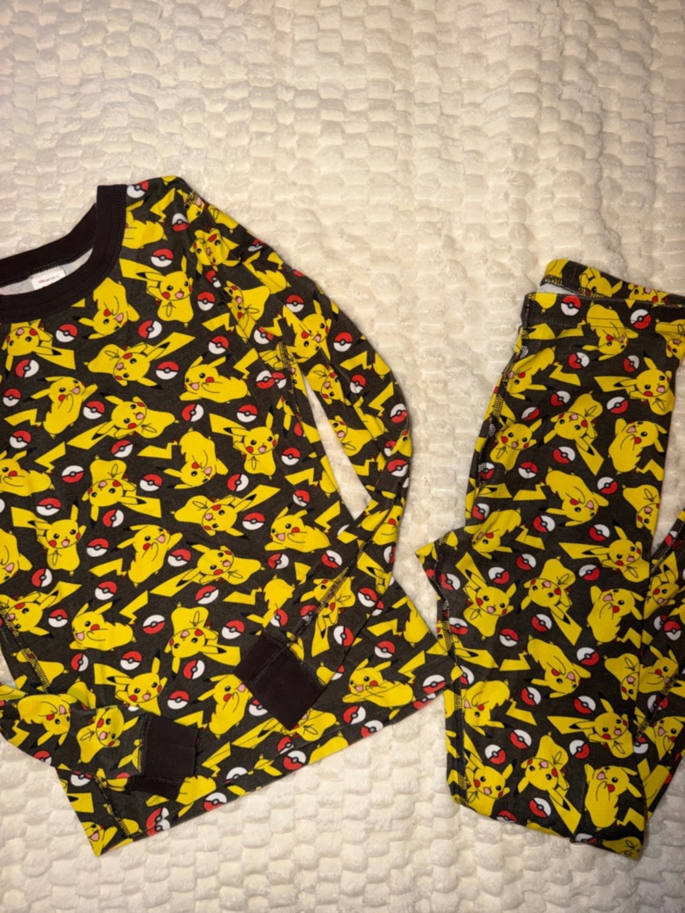 Pokémon Pikachu Pjs size 12 used condition  Hanna Andersson organic cotton.